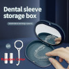 Two-level box for caps, aligners, retainers + 2 pads + 1 hook, Blue